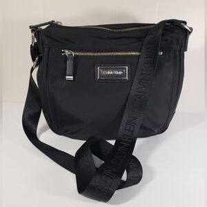 Calvin Klein Women's Black Belfast Nylon Key Item Crossbody